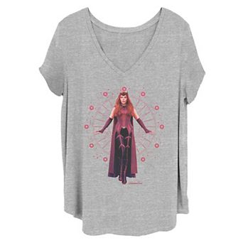 Juniors' Plus Size Marvel WandaVision The Scarlet Witch Floating Portrait Tee