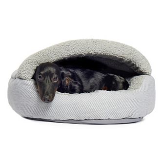 Precious Tails Canvas Sherpa Fleece Deep Dish Cave Hooded