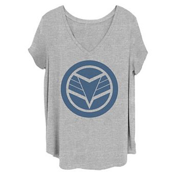 Juniors' Plus Size Marvel The Falcon & the Winter Soldier Falcon Red Logo Graphic Tee