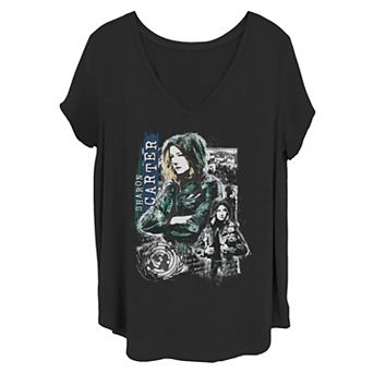 Juniors' Plus Size Marvel The Falcon & the Winter Soldier Sharon Carter Paint Graphic Tee