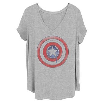 Juniors' Plus Size Marvel The Falcon & the Winter Soldier Shield Logo Graphic Tee