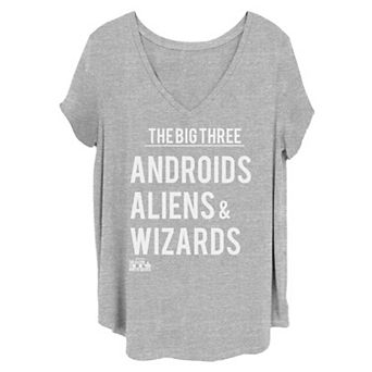 Juniors' Plus Size Marvel Falcon & The Winter Soldier "Androids, Aliens & Wizards" Graphic Tee