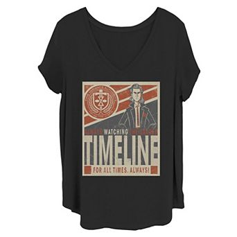 Juniors' Plus Size Marvel Loki TVA Always Watching The Sacred Timeline Tee