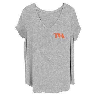 Juniors' Plus Size Marvel Loki TVA Left Chest Logo Tee