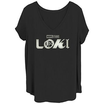 Juniors' Plus Size Marvel Loki Bold Logo Tee