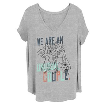 Juniors' Plus Size Marvel WandaVision Halloween We Are An Unusual Couple Tee