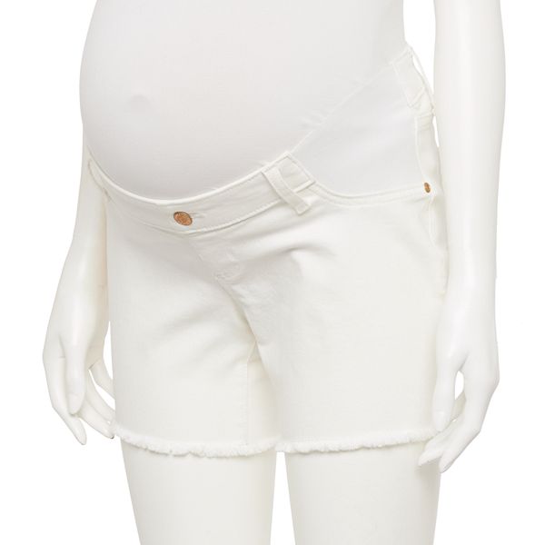 Maternity Sonoma Goods For Life® Side Panel Frayed Hem Jean Shorts
