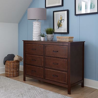 davinci charlie 6-drawer double dresser in grey daVinci Charlie 6-Drawer Double Dresser - Powder Blue