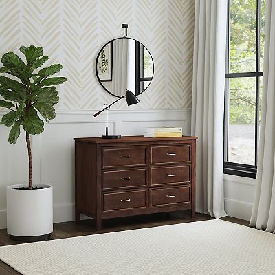 davinci charlie 6-drawer double dresser in grey DaVinci Charlie 6-Drawer Double Dresser