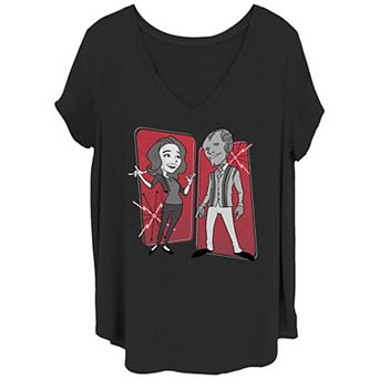 Juniors' Plus Size Marvel WandaVision Retro Panels Tee