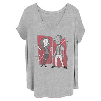 Juniors' Plus Size Marvel WandaVision Retro Panels Tee