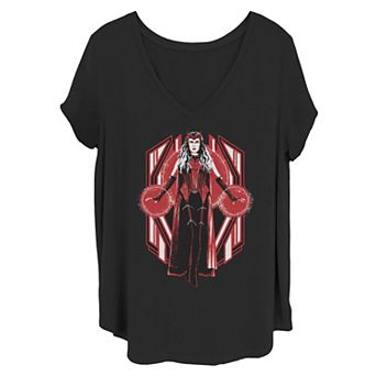 Juniors' Plus Size Marvel WandaVision Scarlet Witch Tee