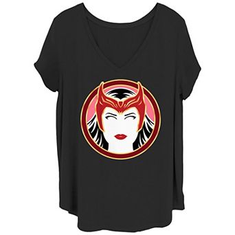 Juniors' Plus Size Marvel WandaVision Scarlet Witch Tee