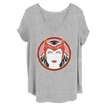 Juniors' Plus Size Marvel WandaVision Scarlet Witch Tee