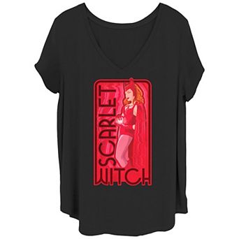 Juniors' Plus Size Marvel WandaVision Scarlet Witch Tee