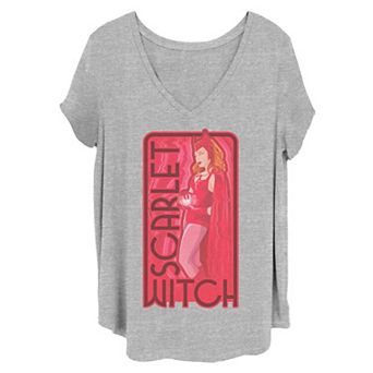 Juniors' Plus Size Marvel WandaVision Scarlet Witch Tee