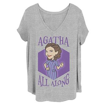 Juniors' Plus Size Marvel WandaVision "Agatha All Along" Tee