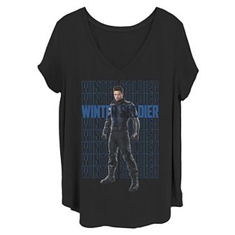 Juniors' Plus Size Marvel The Falcon And The Winter Soldier Portrait Tee