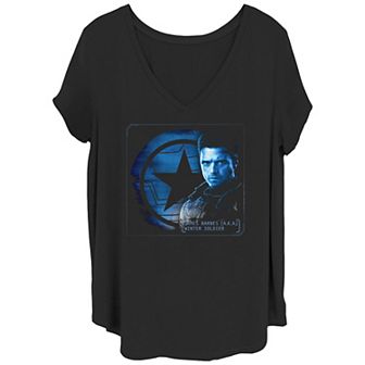 Juniors' Plus Size Marvel The Falcon And The Winter Soldier Shield Logo Tee