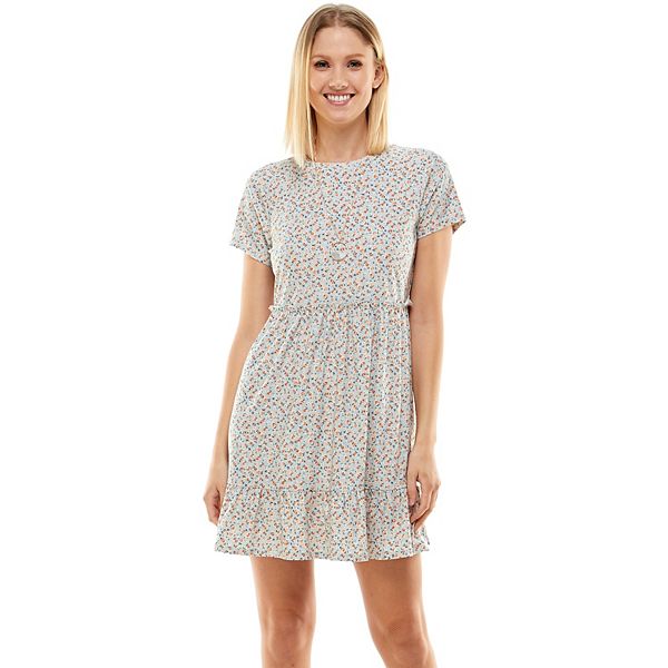 Juniors' Lily Rose Babydoll Dress & Necklace Set