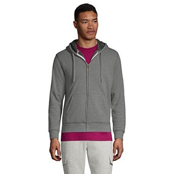 Big & Tall Lands' End Serious Sweats Sherpa Fleece Full-Zip Hoodie