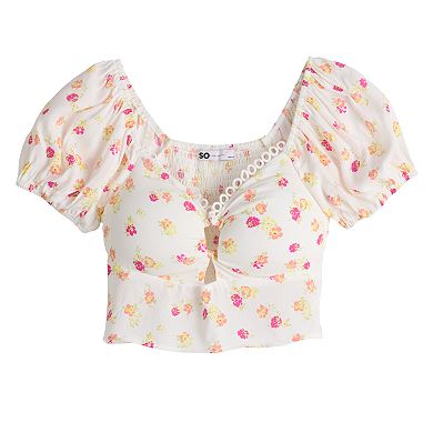 Juniors' SO® O-Ring Crop Top