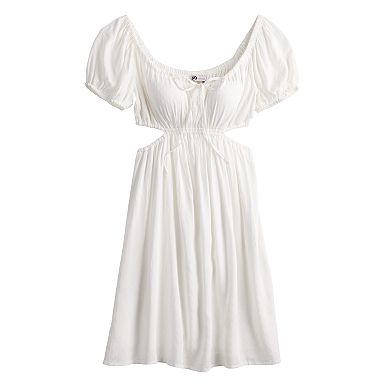 Juniors' SO® Side Cutout Textured Dress