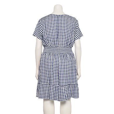 Plus Size Croft & Barrow® Smocked Waist Challis Dress