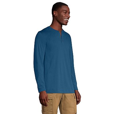 Big & Tall Lands' End Classic-Fit Supima Jersey Henley