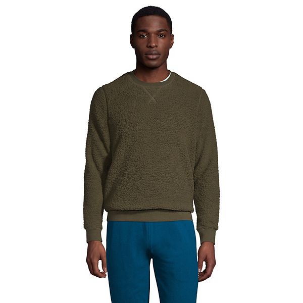 Big & Tall Lands' End Sherpa Fleece Crewneck Sweatshirt