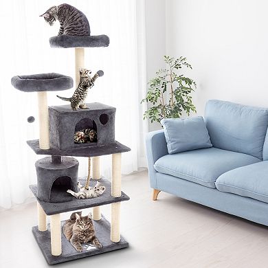 Pet Adobe 5-Tier Cat Tower & Kitty Condo
