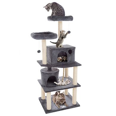 Pet Adobe 5-Tier Cat Tower & Kitty Condo