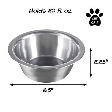 Pet Adobe Hanging Dog Bowl Set for Kennels or Crates