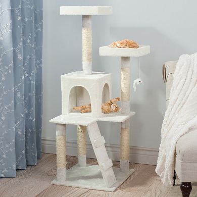 Pet Adobe Multi-Level Cat Tree House