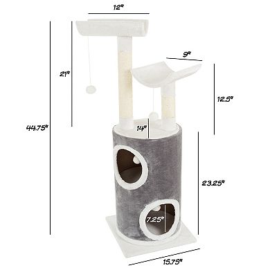 Pet Adobe Cat 44.75-Inch Multi-Level Kitty Condo