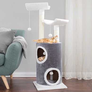 Pet Adobe Cat 44.75-Inch Multi-Level Kitty Condo