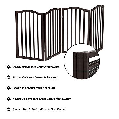 Pet Adobe Freestanding Scallop Top Pet Gate
