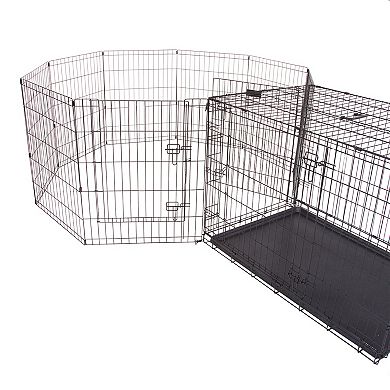 Pet Adobe Folding Puppy Playpen - 58 x 60 x 30 Enclosure