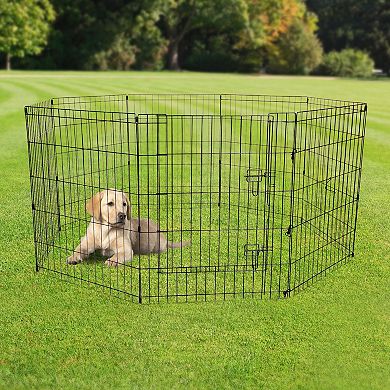 Pet Adobe Folding Puppy Playpen - 58 x 60 x 30 Enclosure