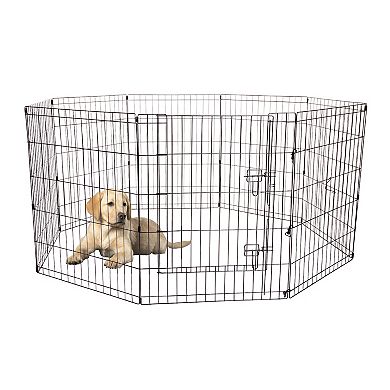 Pet Adobe Folding Puppy Playpen - 58 x 60 x 30 Enclosure