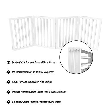 Pet Adobe Freestanding 4 Panel Pet Gate