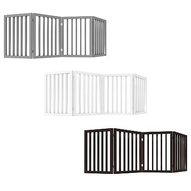 Pet Adobe Freestanding 4 Panel Folding Pet Gate