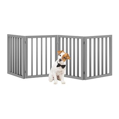 Pet Adobe Freestanding 4 Panel Folding Pet Gate
