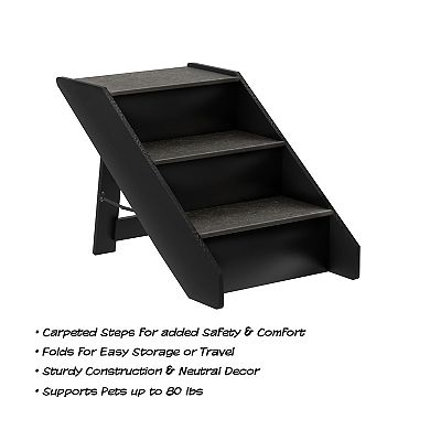 Pet Adobe 3-Step Wood Folding Pet Stairs