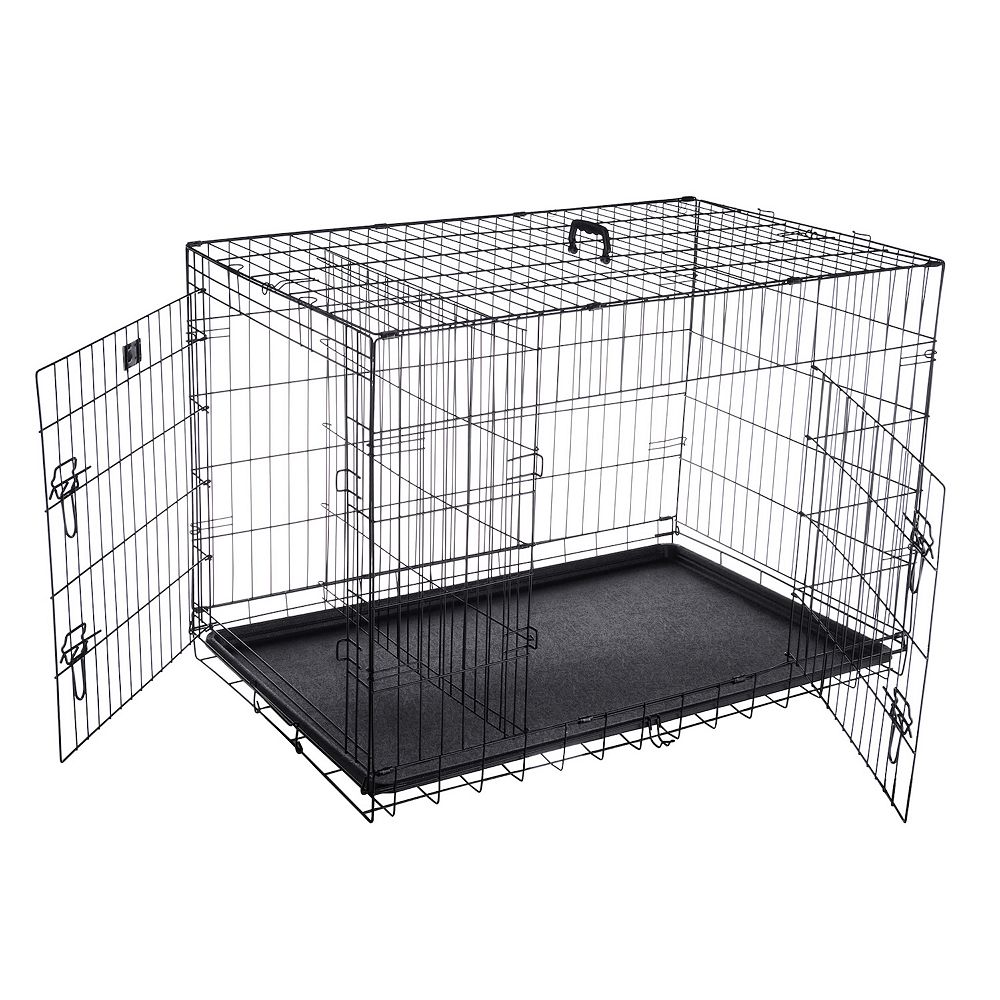 Pet Adobe Portable Folding Wire Dog Crate - Live Edge Pet Crate With Wi-Fi And Power