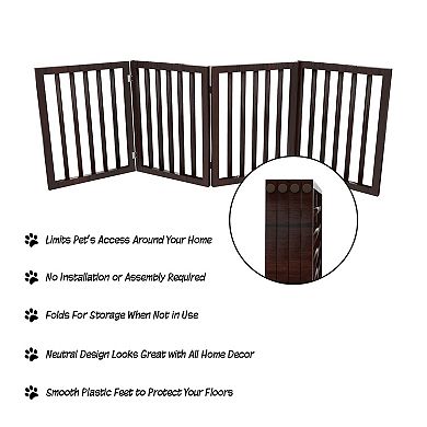 Pet Adobe Freestanding 4 Panel Pet Gate