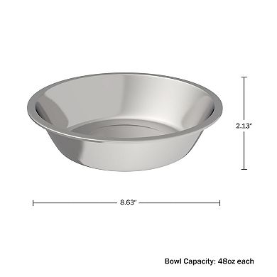 Pet Adobe Stainless Steel Hanging Bowls 2-pc. Set