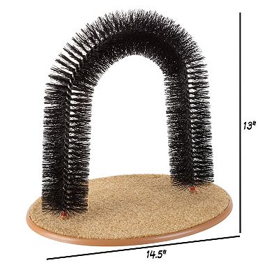 Pet Adobe Self-Grooming Cat Arch with Bristle Ring