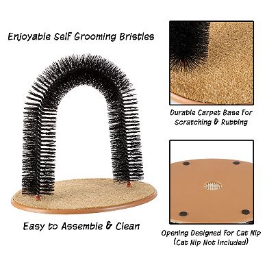 Pet Adobe Self-Grooming Cat Arch with Bristle Ring