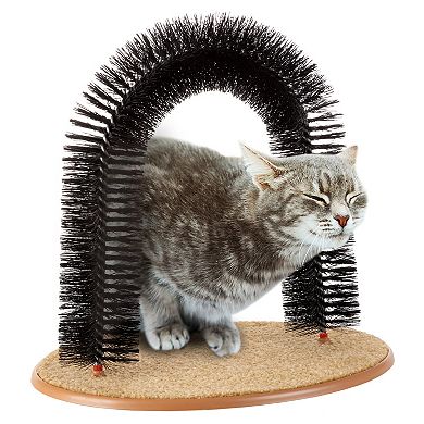 Pet Adobe Self-Grooming Cat Arch with Bristle Ring